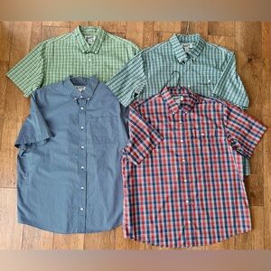 Bundle of Men's Short-Sleeve Button Down Plaid Shirts from Duluth Trading Co